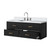 Lexora Castor 48 inch W Black Single Bath Wall Hung Vanity Cabinet, White Quartz Top, and Faucet Set - LVC48SL201