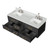 Lexora Castor 60 inch W Black Double Sink Wall Hung Vanity Cabinet, Carrara Marble Top, and Faucet Set - LVC60DL101