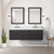 Lexora Castor 60 inch W Black Double Sink Wall Hung Vanity Cabinet, Carrara Marble Top, and Faucet Set - LVC60DL101
