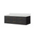 Lexora Castor 60 inch W Black Double Sink Wall Hung Vanity Cabinet and White Quartz Top - LVC60DL200