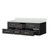 Lexora Castor 60 inch W Black Double Sink Wall Hung Vanity Cabinet and Cultured Marble Top - LVC60DL300