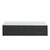 Lexora Castor 80 inch W Black Double Sink Wall Hung Vanity Cabinet and White Quartz Top - LVC80DL200