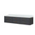 Lexora Castor 80 inch W Black Double Sink Wall Hung Vanity Cabinet and Cultured Marble Top - LVC80DL300