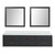 Lexora Castor 80 inch W Black Double Sink Wall Hung Vanity Cabinet, Cultured Marble Top, and 36 in Mirrors - LVC80DL310