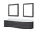 Lexora Castor 80 inch W Black Double Sink Wall Hung Vanity Cabinet, Cultured Marble Top, and 36 in Mirrors - LVC80DL310