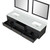 Lexora Castor 80 inch W Black Double Sink Wall Hung Vanity Cabinet, Cultured Marble Top, and 36 in Mirrors - LVC80DL310