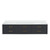 Lexora Castor 84 inch W Black Double Sink Wall Hung Vanity Cabinet and Cultured Marble Top - LVC84DL300