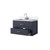 Lexora Castor 30 inch W Blue Single Bath Wall Hung Vanity Cabinet, White Quartz Top, and Faucet Set - LVC30SE201
