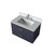 Lexora Castor 30 inch W Blue Single Bath Wall Hung Vanity Cabinet, Cultured Marble Top, and Faucet Set - LVC30SE301