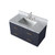 Lexora Castor 36 inch W Blue Single Bath Wall Hung Vanity Cabinet, Carrara Marble Top, and Faucet Set - LVC36SE101