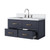 Lexora Castor 36 inch W Blue Single Bath Wall Hung Vanity Cabinet, White Quartz Top, and Faucet Set - LVC36SE201
