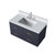 Lexora Castor 36 inch W Blue Single Bath Wall Hung Vanity Cabinet, Cultured Marble Top, and Faucet Set - LVC36SE301