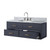 Lexora Castor 48 inch W Blue Single Bath Wall Hung Vanity Cabinet, Carrara Marble Top, and Faucet Set - LVC48SE101