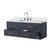 Lexora Castor 48 inch W Blue Single Bath Wall Hung Vanity Cabinet, White Quartz Top, and Faucet Set - LVC48SE201