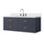 Lexora Castor 48 inch W Blue Single Bath Wall Hung Vanity Cabinet, Cultured Marble Top, and Faucet Set - LVC48SE301