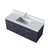 Lexora Castor 48 inch W Blue Single Bath Wall Hung Vanity Cabinet, Cultured Marble Top, and Faucet Set - LVC48SE301