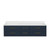 Lexora Castor 72 inch W Blue Double Sink Wall Hung Vanity Cabinet and White Quartz Top - LVC72DE200
