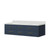 Lexora Castor 72 inch W Blue Double Sink Wall Hung Vanity Cabinet and Cultured Marble Top - LVC72DE300