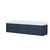 Lexora Castor 80 inch W Blue Double Sink Wall Hung Vanity Cabinet and White Quartz Top - LVC80DE200
