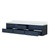 Lexora Castor 80 inch W Blue Double Sink Wall Hung Vanity Cabinet and White Quartz Top - LVC80DE200
