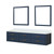Lexora Castor 80 inch W Blue Double Sink Wall Hung Vanity Cabinet, Cultured Marble Top, and 36 in Mirrors - LVC80DE310