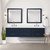 Lexora Castor 80 inch W Blue Double Sink Wall Hung Vanity Cabinet, Cultured Marble Top, and 36 in Mirrors - LVC80DE310
