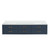 Lexora Castor 84 inch W Blue Double Sink Wall Hung Vanity Cabinet and White Quartz Top - LVC84DE200