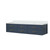 Lexora Castor 84 inch W Blue Double Sink Wall Hung Vanity Cabinet and Cultured Marble Top - LVC84DE300