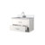 Lexora Castor 30 inch W White Single Bath Wall Hung Vanity Cabinet, White Quartz Top, and Faucet Set - LVC30SA201