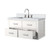 Lexora Castor 36 inch W White Single Bath Wall Hung Vanity Cabinet, White Quartz Top, and Faucet Set - LVC36SA201