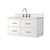 Lexora Castor 36 inch W White Single Bath Wall Hung Vanity Cabinet, Cultured Marble Top, and Faucet Set - LVC36SA301