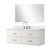 Lexora Castor 48 inch W White Single Bath Wall Hung Vanity Cabinet White Quartz Countertop, 43 in Mirror and Faucet Set - LVC48SA211