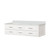 Lexora Castor 72 inch W White Double Sink Wall Hung Vanity Cabinet and White Quartz Top - LVC72DA200