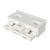 Lexora Castor 72 inch W White Double Sink Wall Hung Vanity Cabinet and White Quartz Top - LVC72DA200