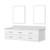 Lexora Castor 72 inch W White Double Sink Wall Hung Vanity Cabinet, White Quartz Top, and 34 in Mirrors - LVC72DA210