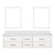 Lexora Castor 72 inch W White Double Sink Wall Hung Vanity Cabinet, Cultured Marble Top, and 34 in Mirrors - LVC72DA310