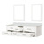 Lexora Castor 72 inch W White Double Sink Wall Hung Vanity Cabinet, Cultured Marble Top, and 34 in Mirrors - LVC72DA310