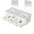 Lexora Castor 72 inch W White Double Sink Wall Hung Vanity Cabinet, Cultured Marble Top, and 34 in Mirrors - LVC72DA310