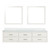 Lexora Castor 80 inch W White Double Sink Wall Hung Vanity Cabinet, White Quartz Top, and 36 in Mirrors - LVC80DA210