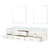 Lexora Castor 80 inch W White Double Sink Wall Hung Vanity Cabinet, White Quartz Top, and 36 in Mirrors - LVC80DA210