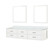 Lexora Castor 84 inch W White Double Sink Wall Hung Vanity Cabinet, White Quartz Top, and 36 in Mirrors - LVC84DA210