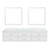 Lexora Castor 84 inch W White Double Sink Wall Hung Vanity Cabinet, Cultured Marble Top, and 36 in Mirrors - LVC84DA310