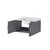 Lexora Geneva 36 in. W Dark Grey Wall Mount Bath Vanity Cabinet and White Quartz Top - LVG36SB200