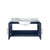 Lexora Geneva 36 in. W Navy Blue Wall Mount Bath Vanity Cabinet and Carrara Marble Top - LVG36SE100