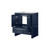 Lexora Lafarre 30 inch W x 20 in D Navy Blue Bath Vanity Cabinet and White Quartz Top - LVLF30SNB200