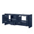 Lexora Lafarre 80 inch W x 20 in D Navy Blue Double Sink Vanity Cabinet and White Quartz Top - LVLF80DNB200