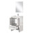 Lexora Lafarre 24 inch W x 20 in D White Bath Vanity Cabinet, White Quartz Top, Chrome Faucet Set and 18 in Mirror - LVLF24SW211