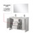 Lexora Lafarre 48 inch W x 20 in D White Double Sink Vanity Cabinet, White Quartz Top, Chrome Faucet Set and 43 in Mirror - LVLF48DW211