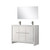Lexora Lafarre 48 inch W x 20 in D White Double Sink Vanity Cabinet, White Quartz Top, Gun Metal Faucet Set and 43 in Mirror - LVLF48DW213