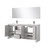Lexora Lafarre 72 inch W x 20 in D White Double Sink Vanity Cabinet, White Quartz Top, Gun Metal Faucet Set and 70 in Mirror - LVLF72DW213